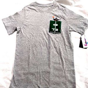 The Nike Tee Gray Football Short Sleeve T- Shirt